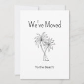 Faire-part Palmiers tropicaux Nous avons déplacé la plage en (Devant)