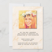 Faire-part Pampas herbe brush rose or marbre graduation (Dos)