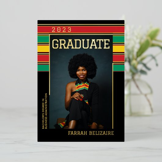 Faire-part panafricain de graduation de la filière (Debout devant)