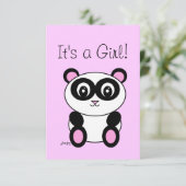 Faire-part Panda (Debout devant)