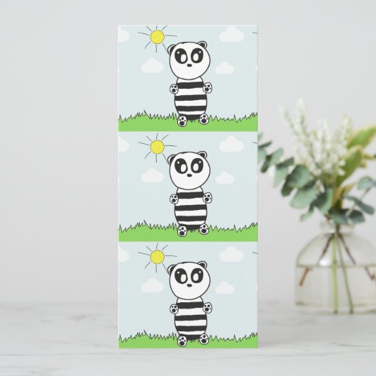 Faire-part Panda Kid (Debout devant)