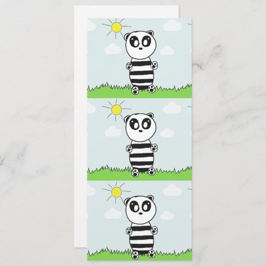 Faire-part Panda Kid (Devant / Derrière)