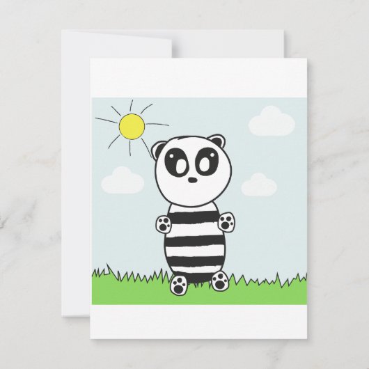 Faire-part Panda Kids (Dos)