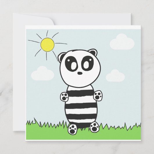 Faire-part Panda Kids (Dos)