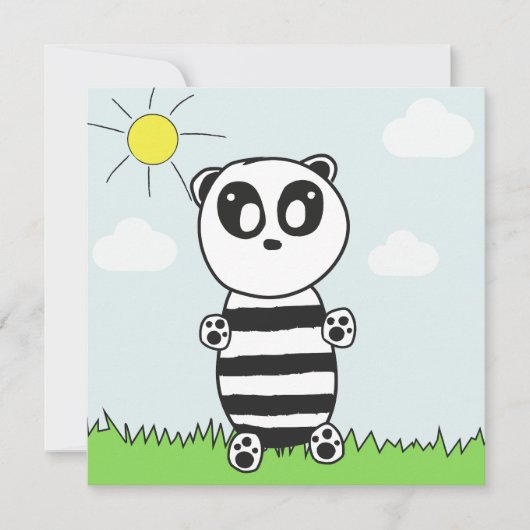 Faire-part Panda Kids (Devant)