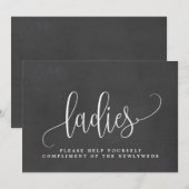 Faire-part Panneau de salle de bain pour mariage de femmes -  (Devant / Derrière)