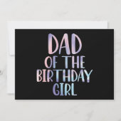 Faire-part Papa de l'anniversaire fille Tie Dye Anniversaire  (Devant)