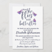 Faire-part Papillon Avis de décès (Devant)