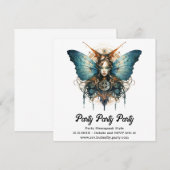 Faire-part Papillon Empereur Pistonwing Mariage Steampunk (Devant / Derrière)