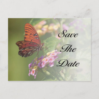Faire-part Papillon Enregistrer la date carte postale