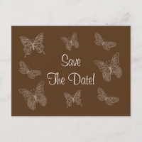 Papillon Filigree Enregistrer la carte postale Dat