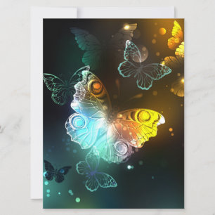 Faire-part Papillon lumineux et papillons de nuit
