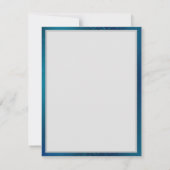 Faire-part Papillons d'or sur un Arrière - plan bleu (Dos)