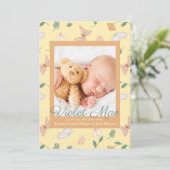 Faire-part Papillons Photo Naissance (Debout devant)