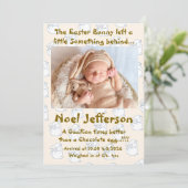 Faire-part Pâques Neutre Genre Nouveau Arrivée (Debout devant)