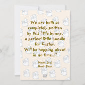 Faire-part Pâques Neutre Genre Nouveau Arrivée (Dos)