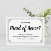 Faire-part Par ma servante d'honneur (Debout devant)