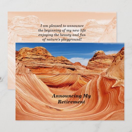 Faire-part Paradis photo de retraite (Devant / Derrière)