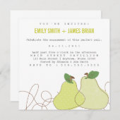 Faire-part parfait de fiançailles de paires (Devant / Derrière)