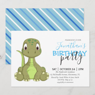Faire-part Parfait Dinosaure Thème Anniversaire Invitation!