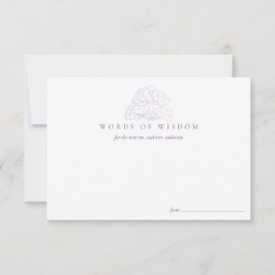 Faire-part Paroles de sagesse de mariage violet pour les jeun