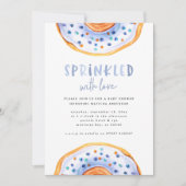 Faire-part Parsemé de baby shower de beignes d'amour (Devant)