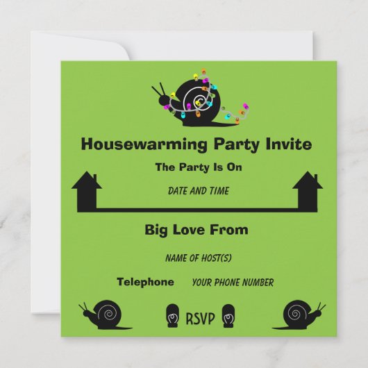 Faire-part Parti du réchauffement du foyer | Déménager | Drôl (Devant)