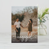 Faire-part Partie d'engagement photo engagée par script (Debout devant)