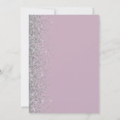 Faire-part Parties scintillant d'argent moderne Dusty Lilac E (Dos)