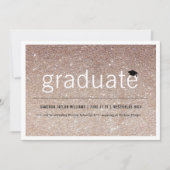 Faire-part Parties scintillant de bronze minimum Graduate pho (Devant)