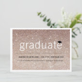 Faire-part Parties scintillant de bronze minimum Graduate pho (Debout devant)