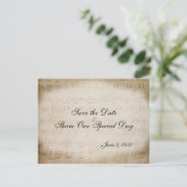 Faire-part Partition Enregistrer la date Carte postale (Debout devant)