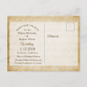 Faire-part Partition Enregistrer la date Carte postale (Dos)