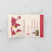 Faire-part Passeport mariage chinois rouge foncé enregistrer  (Intérieur)