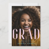 Faire-part Pastel Pink Sea Green High School Class 2024 Photo (Devant)