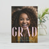 Faire-part Pastel Pink Sea Green High School Class 2024 Photo (Debout devant)