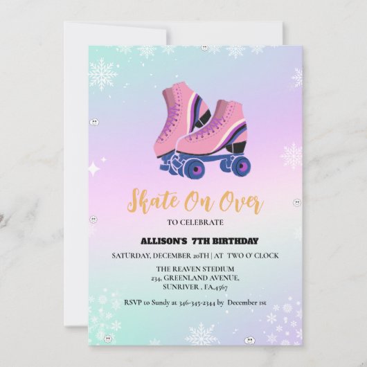 Faire-part Patinage sur glace Patinage d'hiver Patinage sur l (Devant)