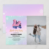 Faire-part Patinage sur glace Patinage hivernal jumeau d'anni (Devant / Derrière)