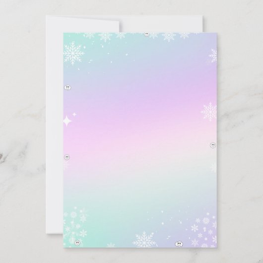 Faire-part Patinage sur glace Patinage hivernal jumeau d'anni (Dos)