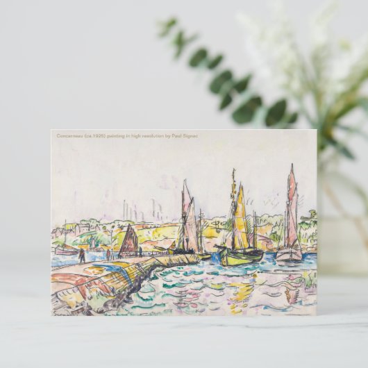 Faire-part Paul Signac-Petit Andely-The River Bank 1920-1929 (Debout devant)