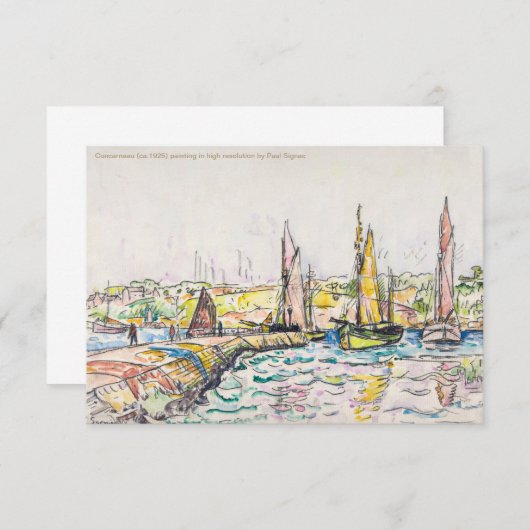 Faire-part Paul Signac-Petit Andely-The River Bank 1920-1929 (Devant / Derrière)
