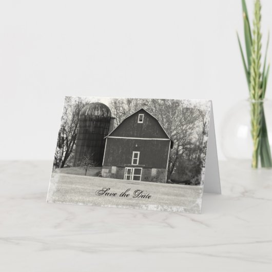 Faire-part Pays mariage de la grange Enregistrer la date (Devant)