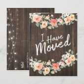 Faire-part Pays rustique j'ai déplacé la carte postale (Devant / Derrière)