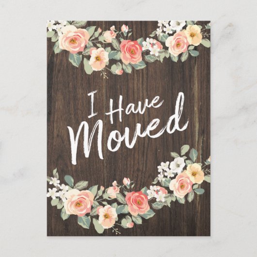 Faire-part Pays rustique j'ai déplacé la carte postale (Devant)