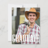 Faire-part Pays Western Graduate Photo rude Graduate Graduate (Devant)