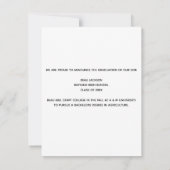 Faire-part Pays Western Graduate Photo rude Graduate Graduate (Dos)