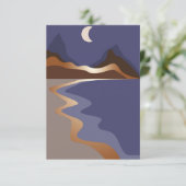 Faire-part Paysage doré Abstrait (Debout devant)