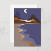 Faire-part Paysage doré Abstrait (Devant / Derrière)