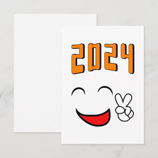 Faire-part Peace 2024 Love (Devant / Derrière)