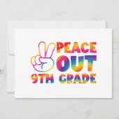 Faire-part Peace Out Ninth Grade Tie Dye Dernier Day 9th Grad (Devant)
